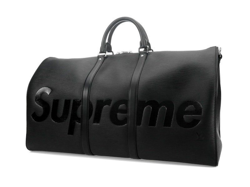Louis Vuitton x Supreme Keepall Bandouliere Epi 55 Black