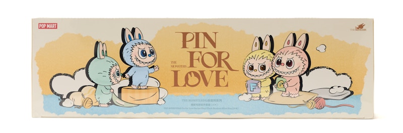 Pop Mart Labubu The Monsters Pin for Love Series Vinyl Plush Pendant (A-M) Sealed Case (14 Blind Box)
