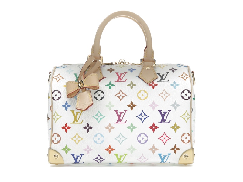 Louis Vuitton x Takashi Murakami Speedy Bandouliere 25 White Multicolored