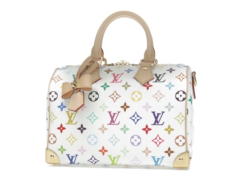 Louis Vuitton x Takashi Murakami Speedy Bandouliere 25 White Multicolored