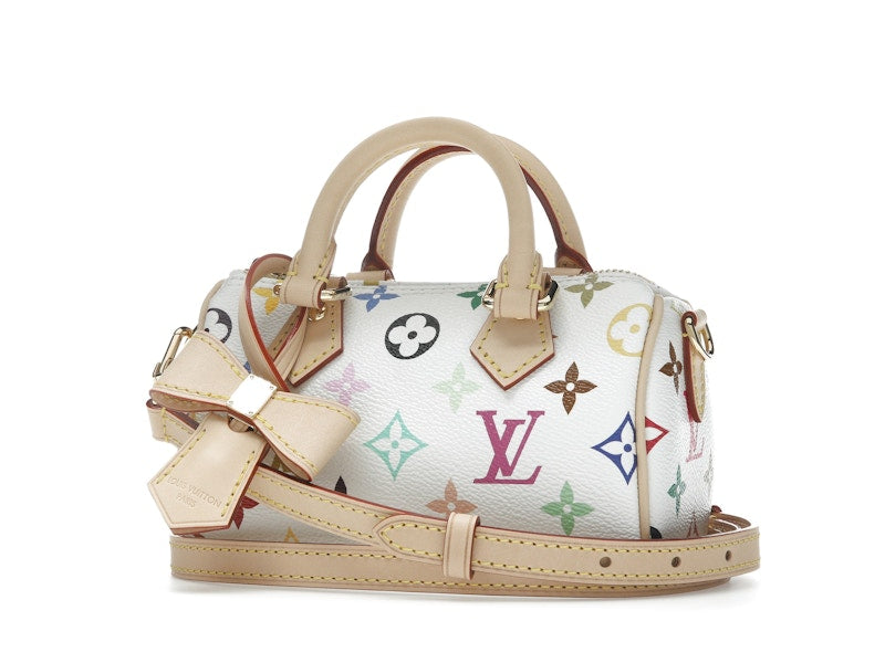 Louis Vuitton x Takashi Murakami Nano Speedy White Multicolored