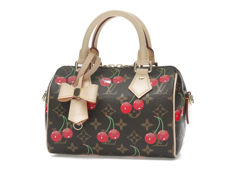 Louis Vuitton x Takashi Murakami Cherry Speedy Bandouliere 20 Brown Monogram