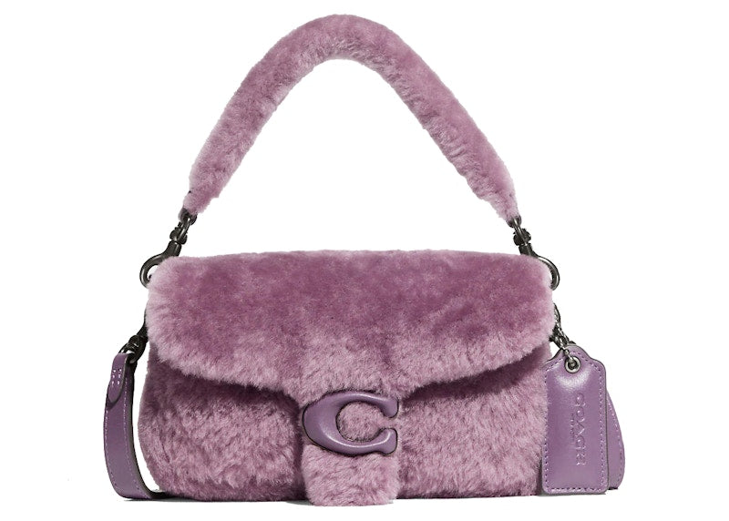Coach Pillow Tabby 18 Shoulder Bag Shearling Fuchsia