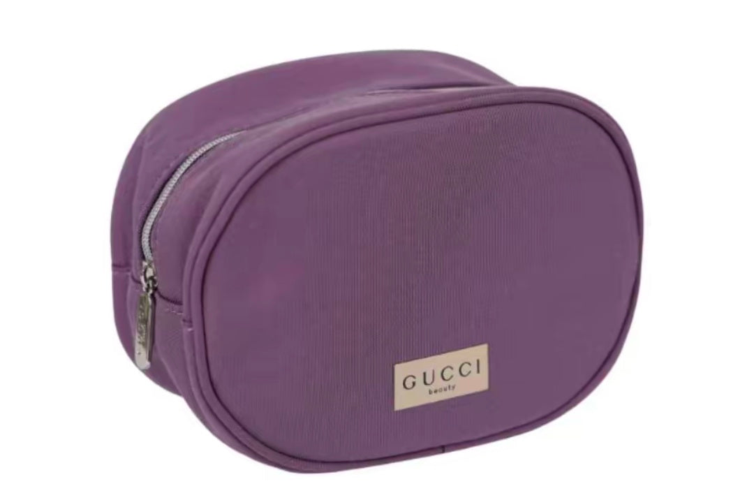 GUCCI Taro Purple Canvas Handheld Makeup Pouch (Portable)
