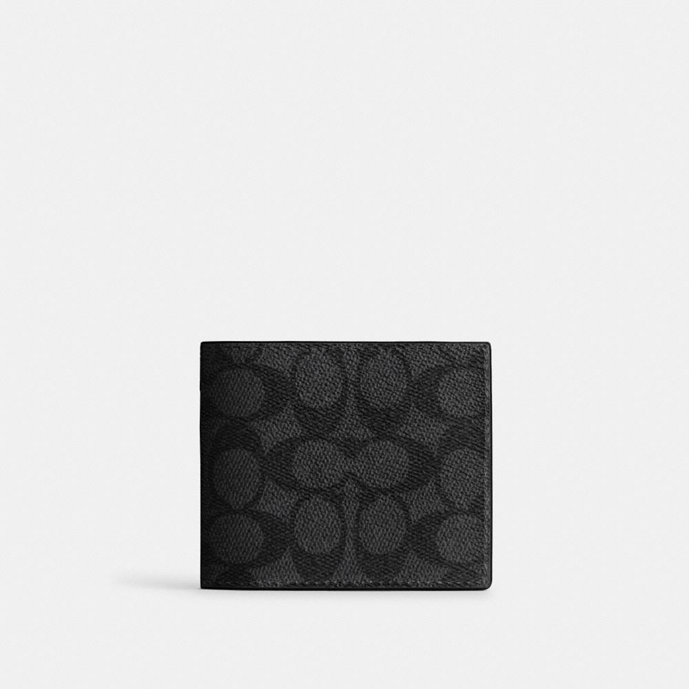 Id Billfold Wallet In Signature Canvas signature canvas/Gunmetal/Charcoal/Black