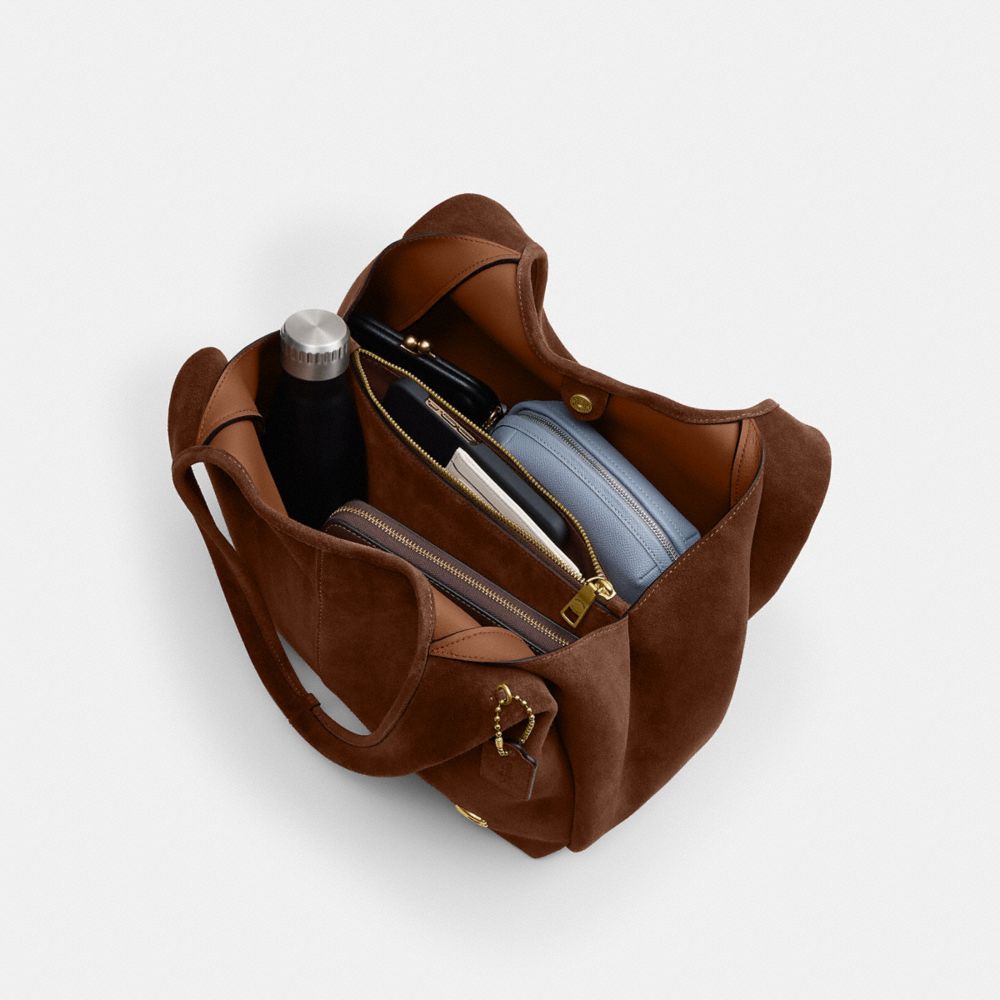 Coach Lana Shoulder Bag Brass Warm Brown
