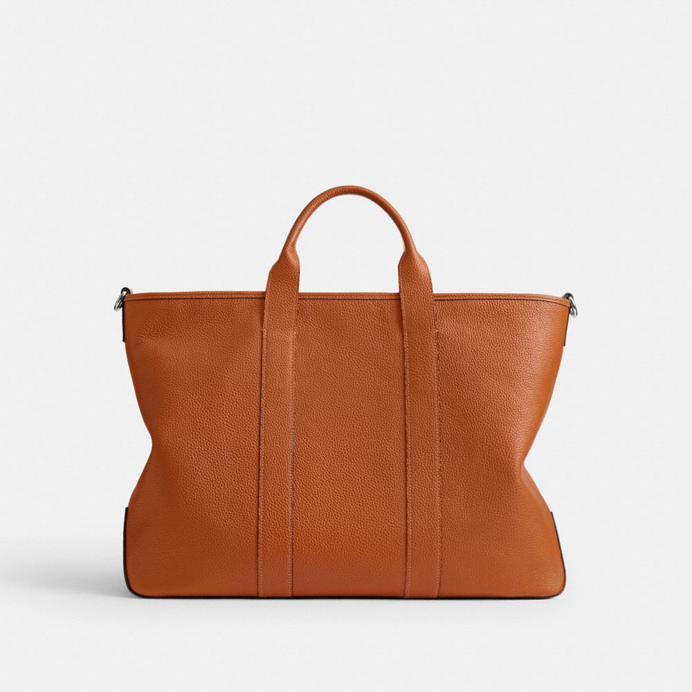 Coach Grayson Tote Bag Silver Amber Brown