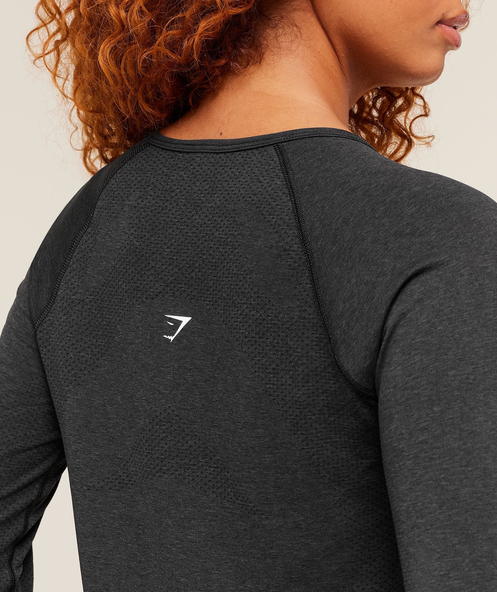 Women's Gymshark Vital Seamless Light Long Sleeve Top Black Marl