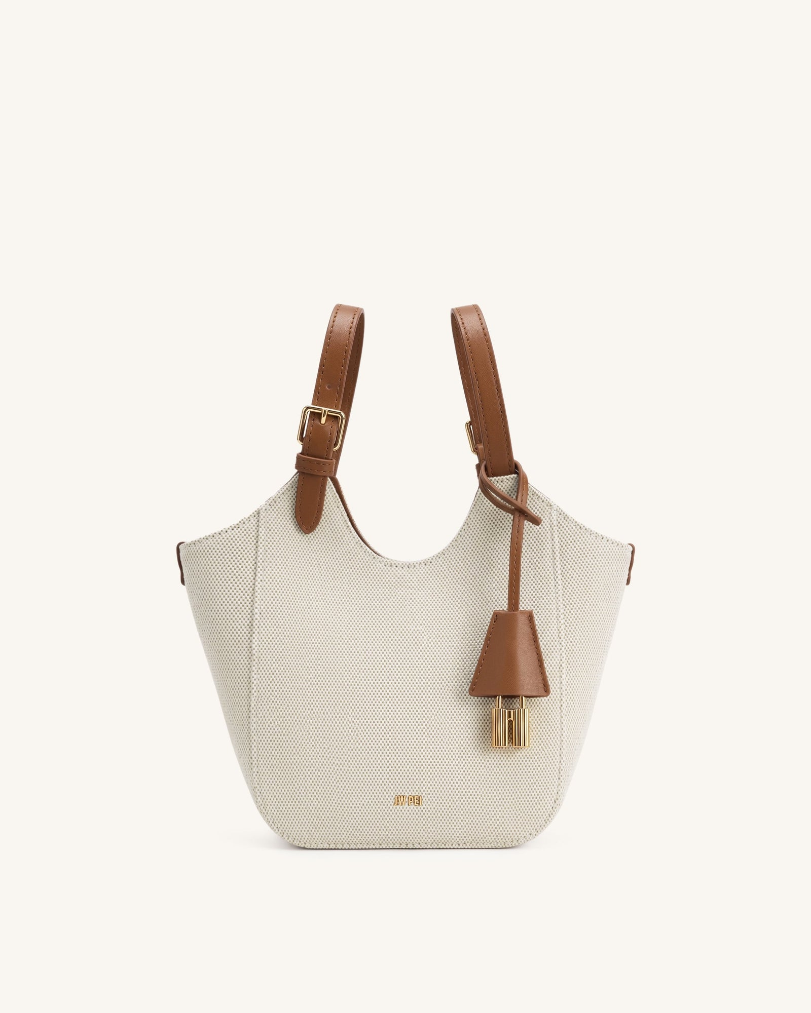 Jw Pei Ines Padlock Tote Bag Brown Canvas