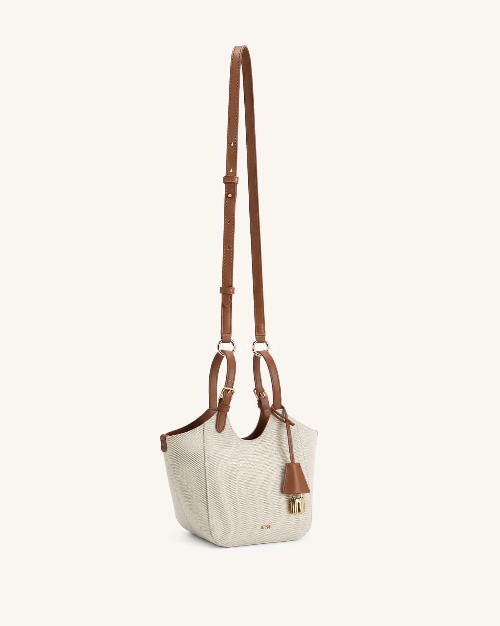 Jw Pei Ines Padlock Tote Bag Brown Canvas