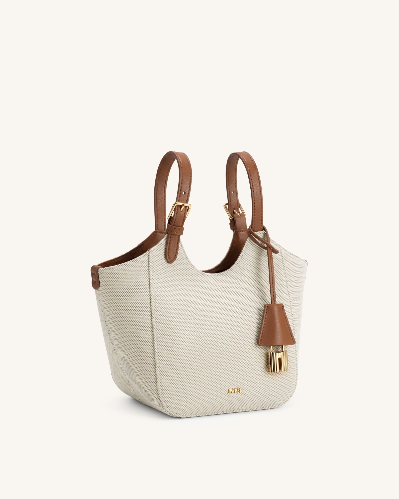 Jw Pei Ines Padlock Tote Bag Brown Canvas