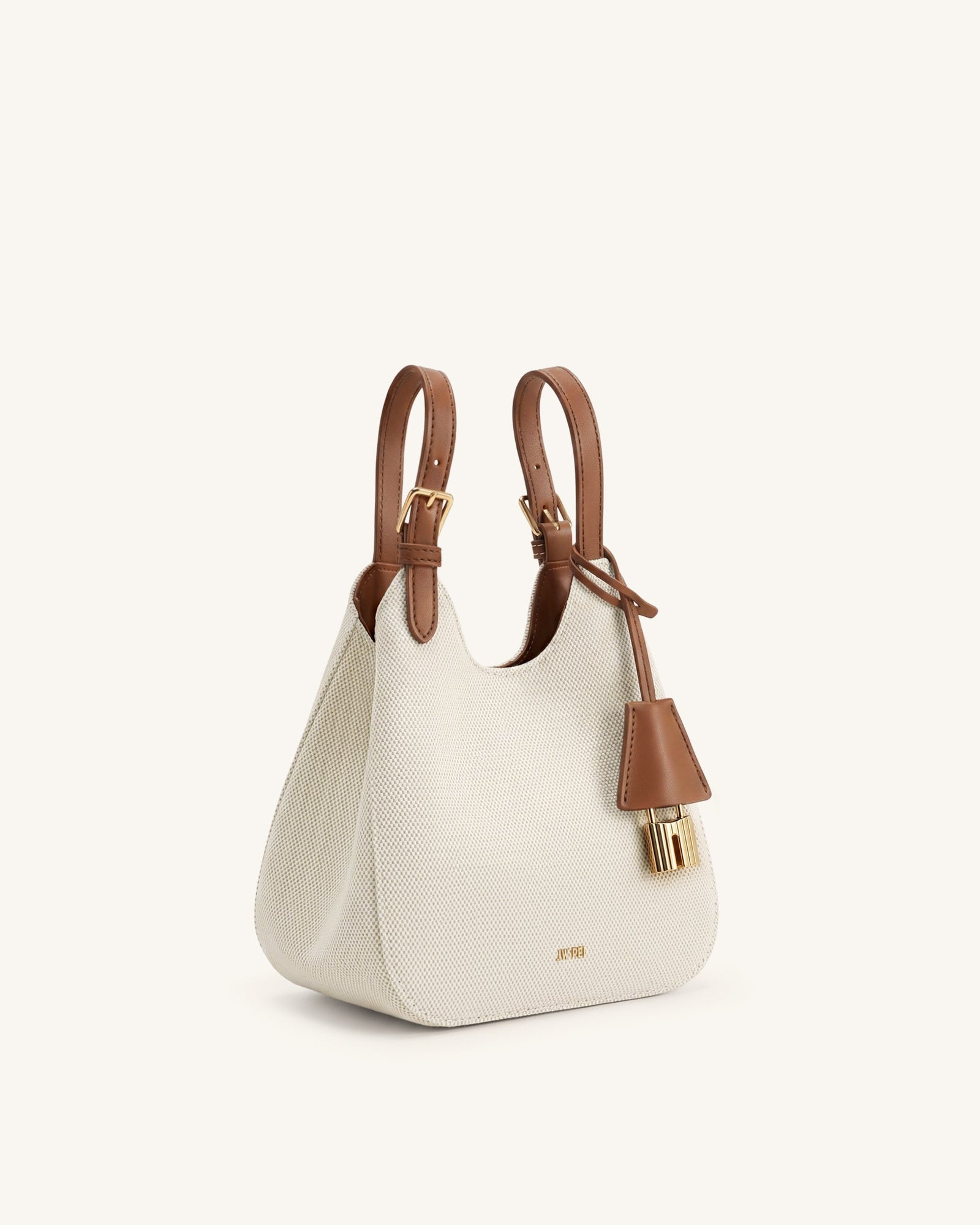 Jw Pei Ines Padlock Tote Bag Brown Canvas