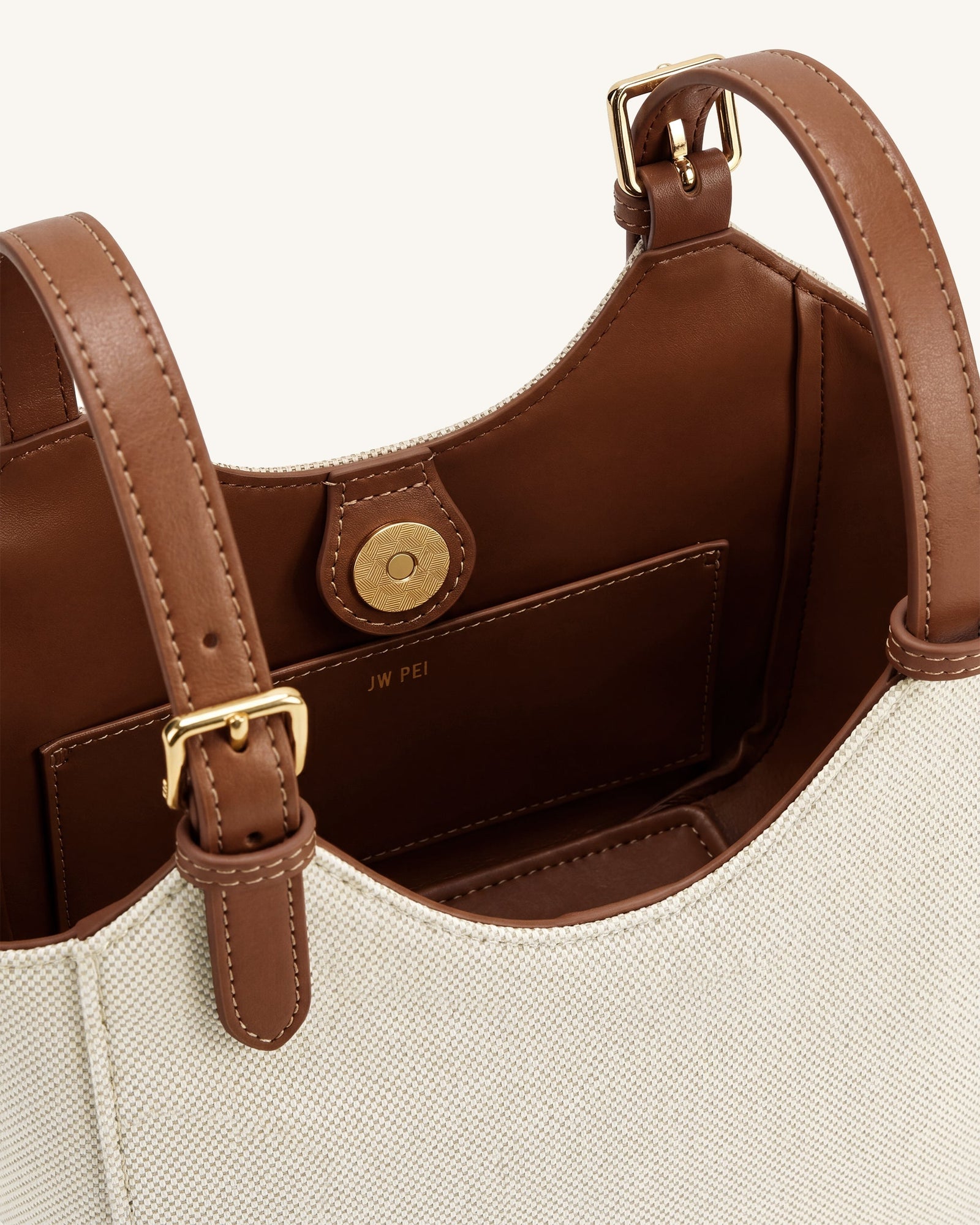 Jw Pei Ines Padlock Tote Bag Brown Canvas