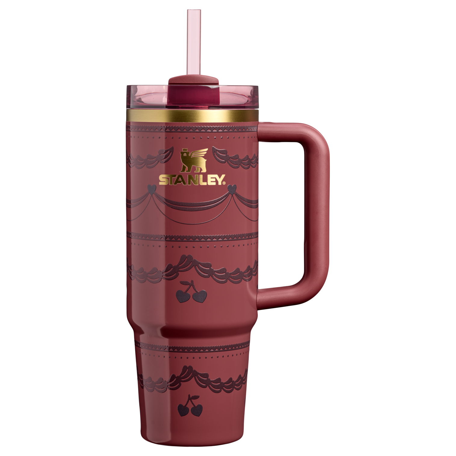 Stanley The Valentines Day Quencher H2.0 Flowstate Tumbler | 30 OZ Red Velvet Cake