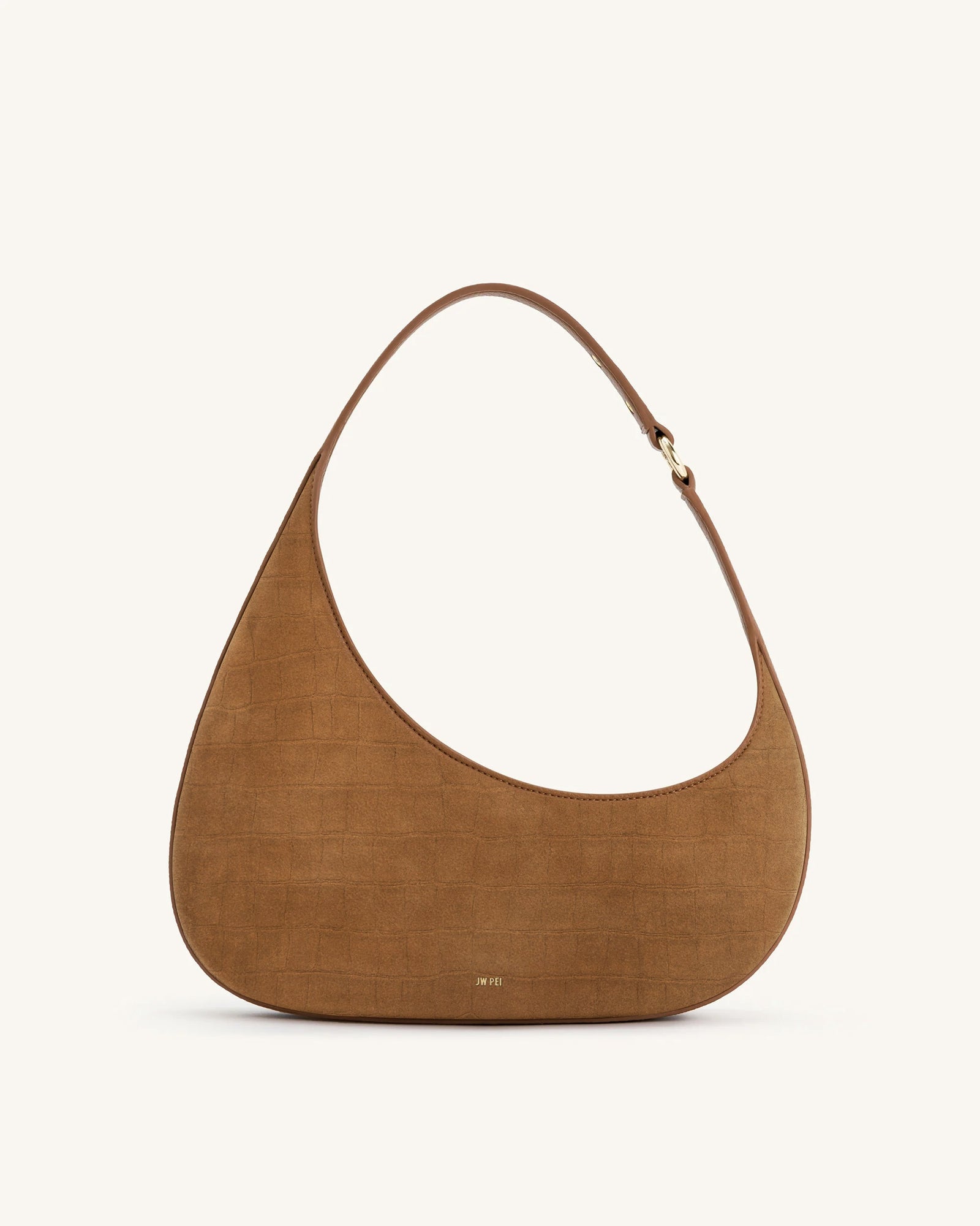 Jw Pei Harlee Faux Suede Embossed Shoulder Bag Brown