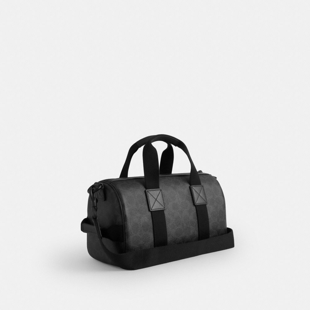 Coach Explorer Duffle Bag 28 In Signature Canvas Matte Black Black Signature