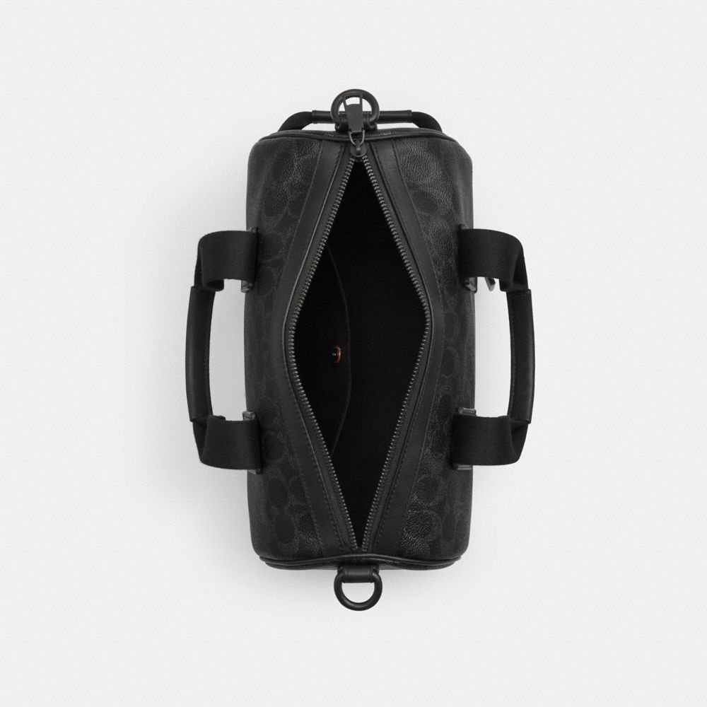 Coach Explorer Duffle Bag 28 In Signature Canvas Matte Black Black Signature