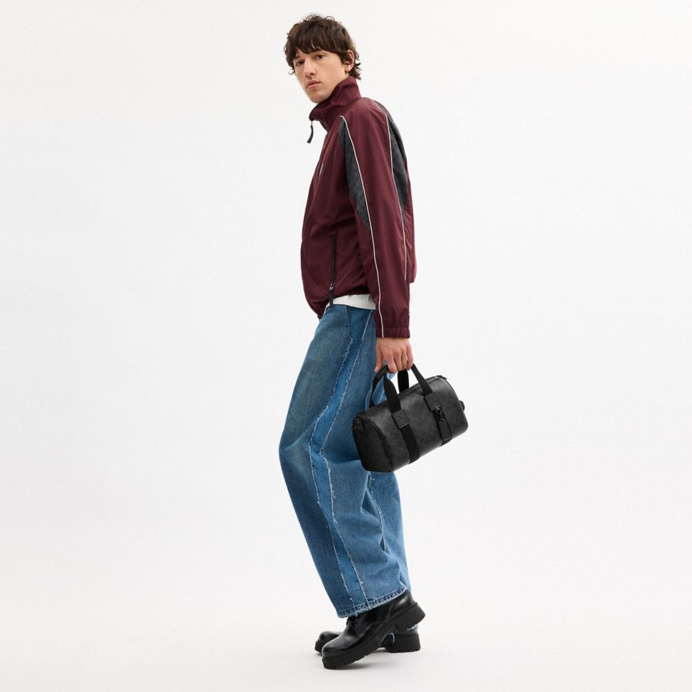 Coach Explorer Duffle Bag 28 In Signature Canvas Matte Black Black Signature