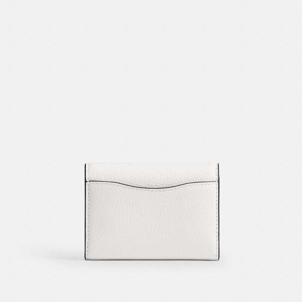 Coach Essential Flap Card Case Brass Chalk