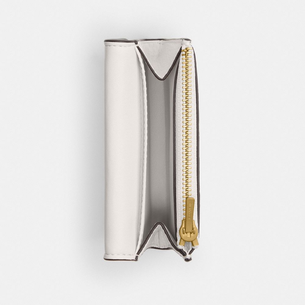 Coach Essential Flap Card Case Brass Chalk