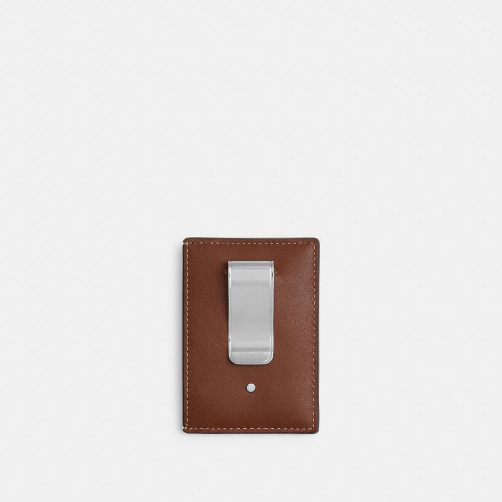 Coach Money Clip Card Case Redwood