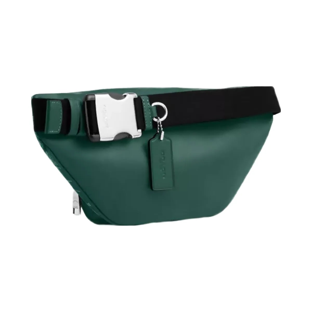 Coach Racer Small Belt Bag In Signature Canvas Silver Sea Green