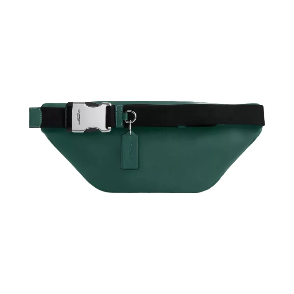 Coach Racer Small Belt Bag In Signature Canvas Silver Sea Green