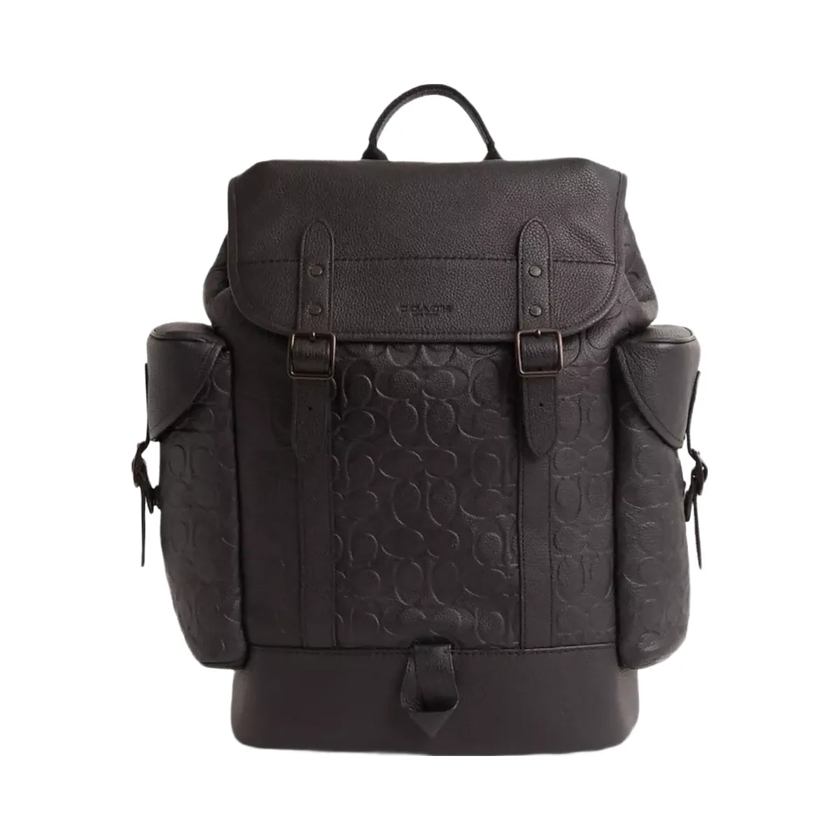 Coach Restored Hitch Backpack In Signature Leather Black