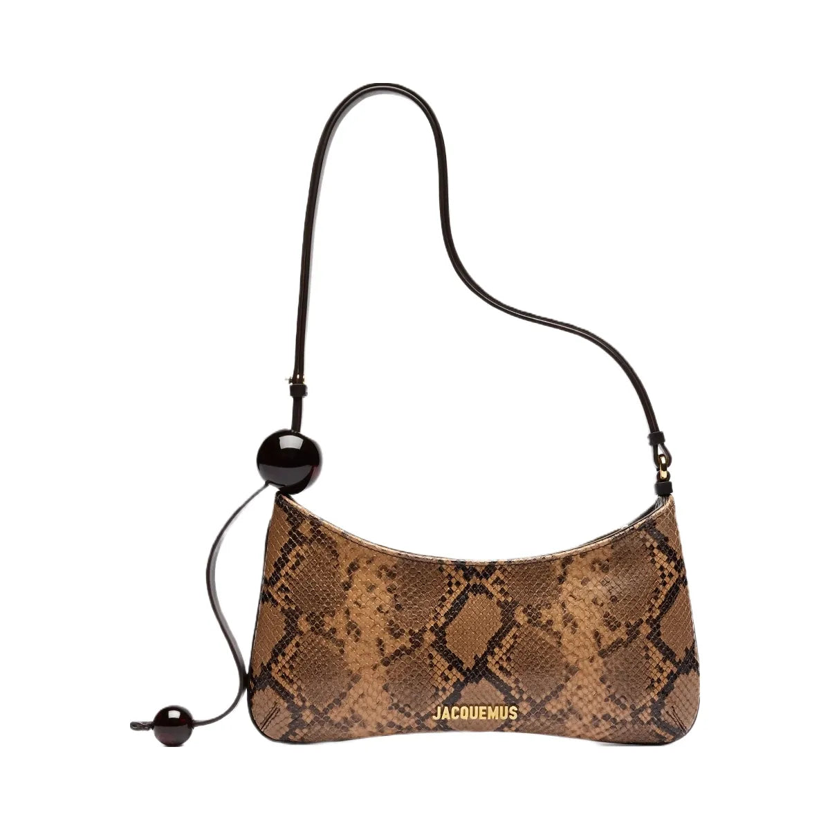 Jacquemus The Bisou Perle Beaded Shoulder-Bag Light Brown