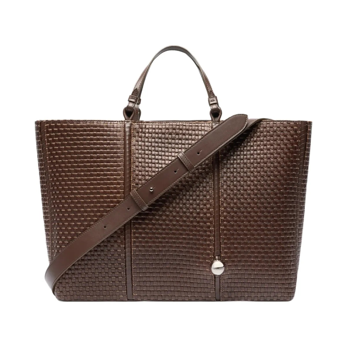 Jacquemus The Marino Horizontal Shopper Bag Soft Leather Tote Bag Dark Brown