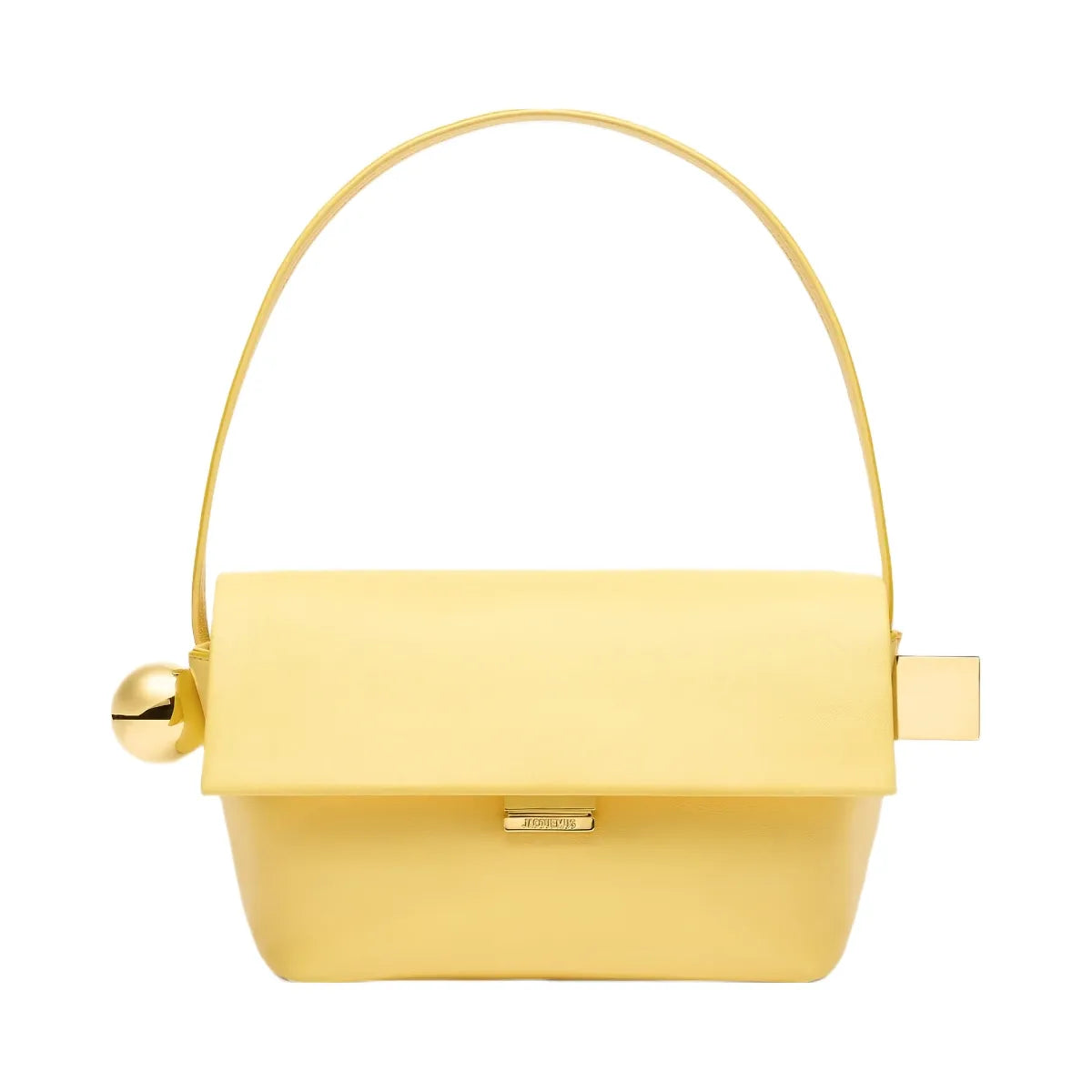 Jacquemus The Rond CarreFolded Shoulder Bag Light Yellow