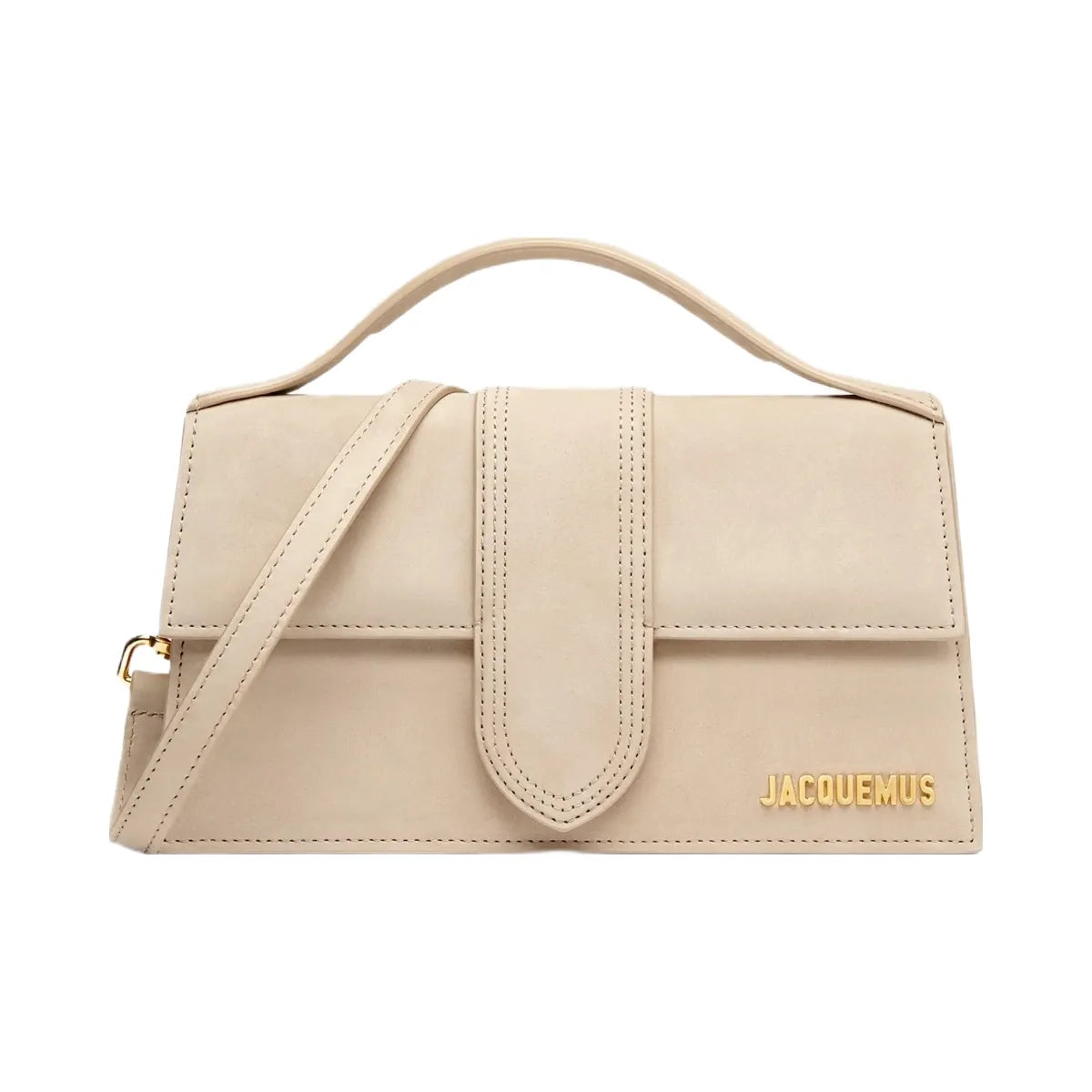 Jacquemus The Large Bambino Crossbody Flap Bag Dark Beige
