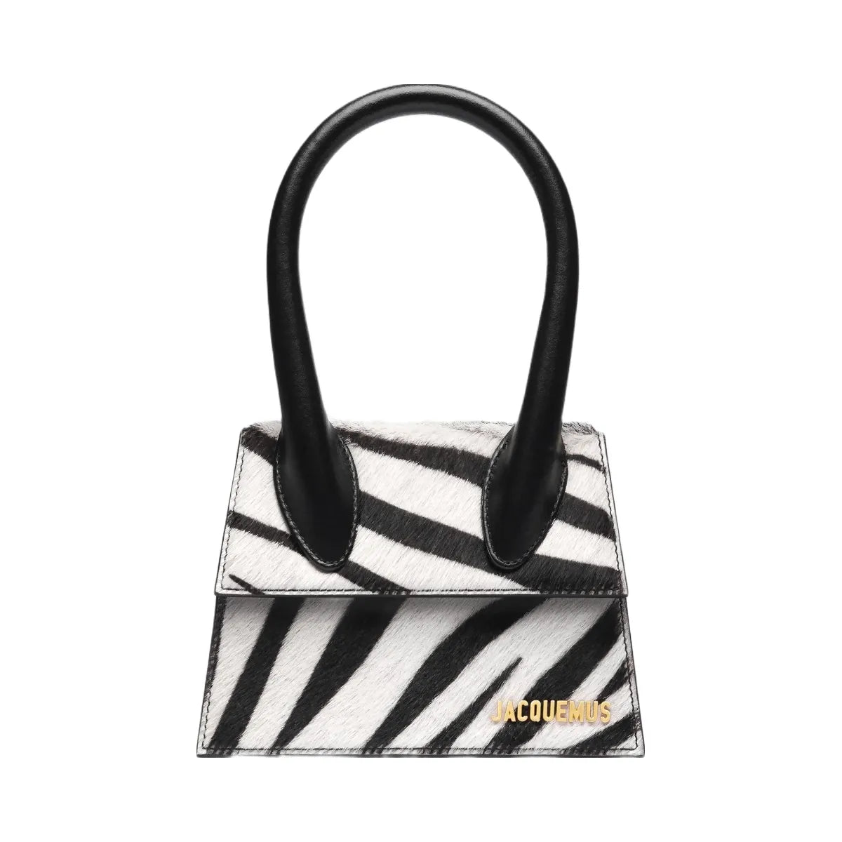 Jacquemus The Medium Chiquito Signature Handbag Black & White Zebra
