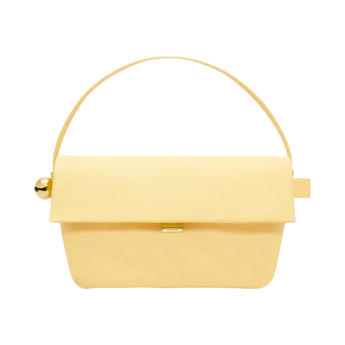 Jacquemus The Large Rond CarreLarge Folded Shoulder-Bag Light Yellow