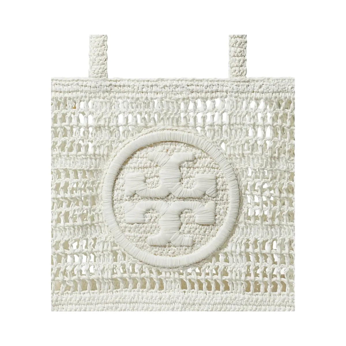 Tory Burch Small Ella Hand-Crocheted Tote White
