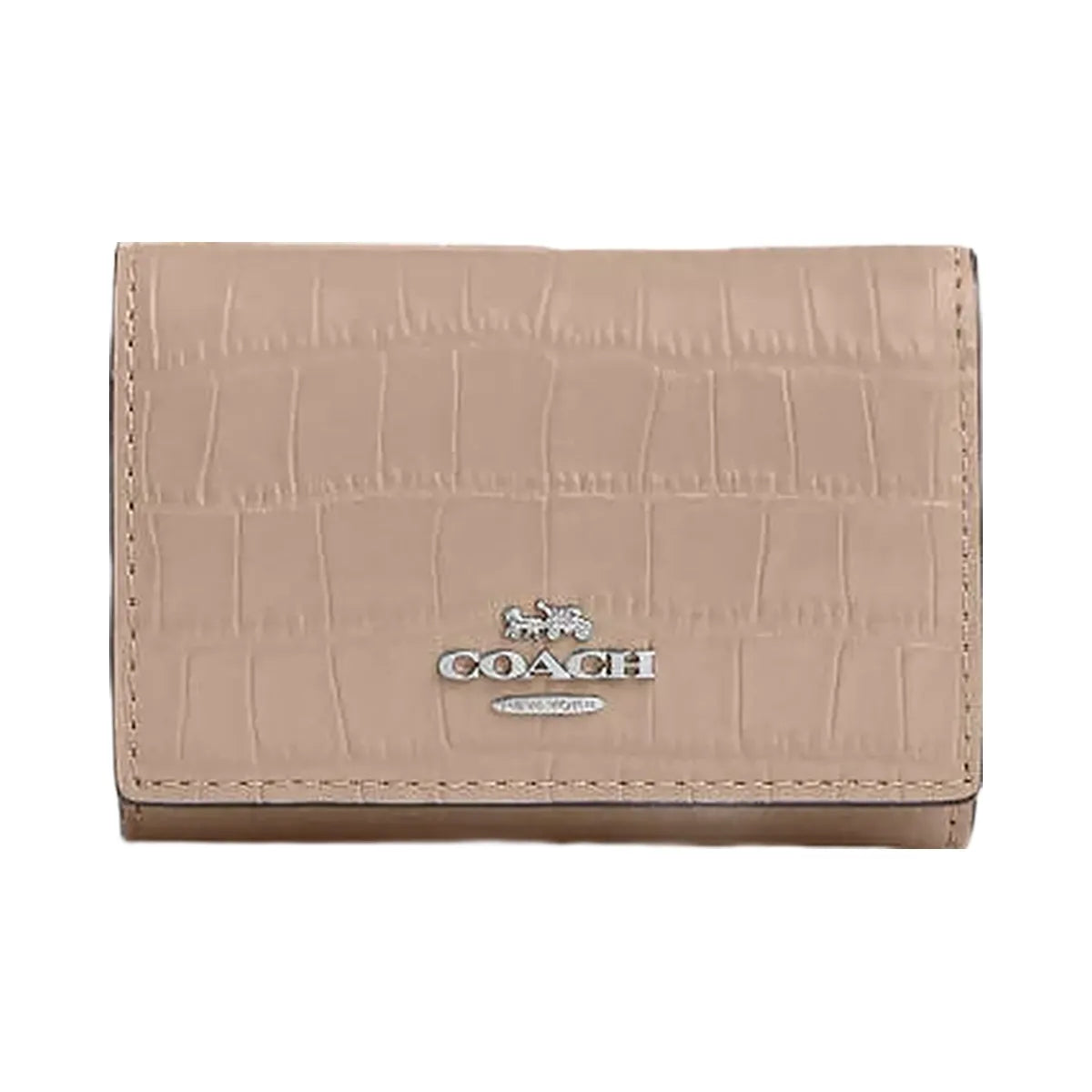 Coach Micro Wallet Novelty Leather-Silver-Stone