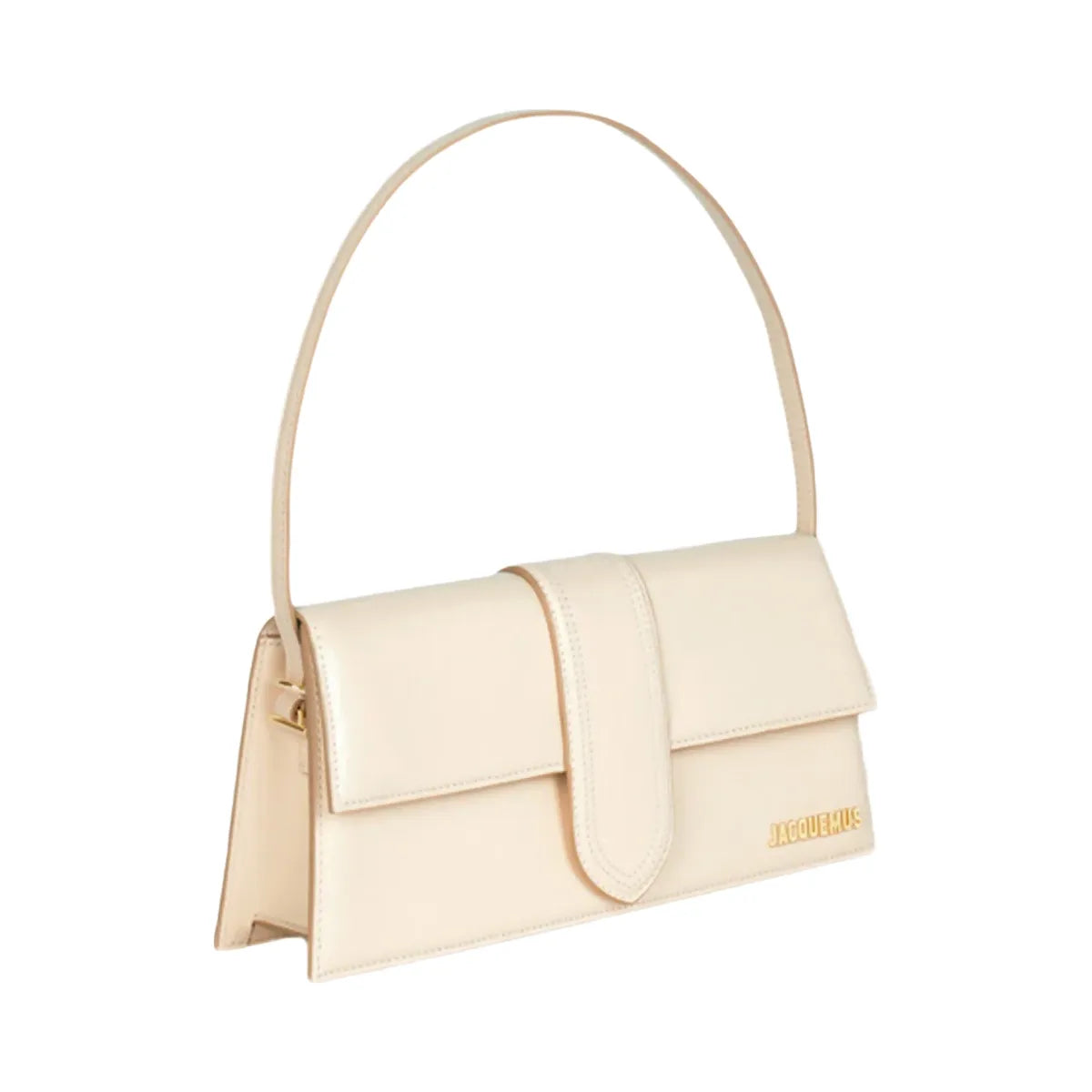 Jacquemus Le Bambino Long Flap Shoulder Bag Ivory