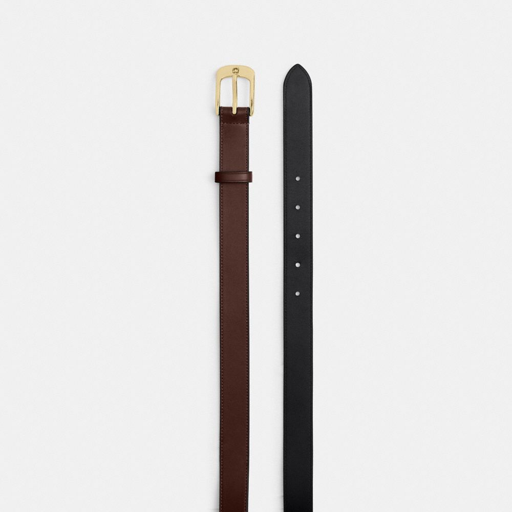 Coach C Harness Buckle Belt, 25 Mm Gold Maple