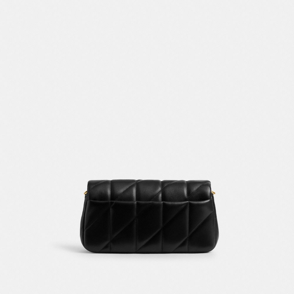 Coach Tabby Chain Crossbody Bag 19 With Quilting Brass Black