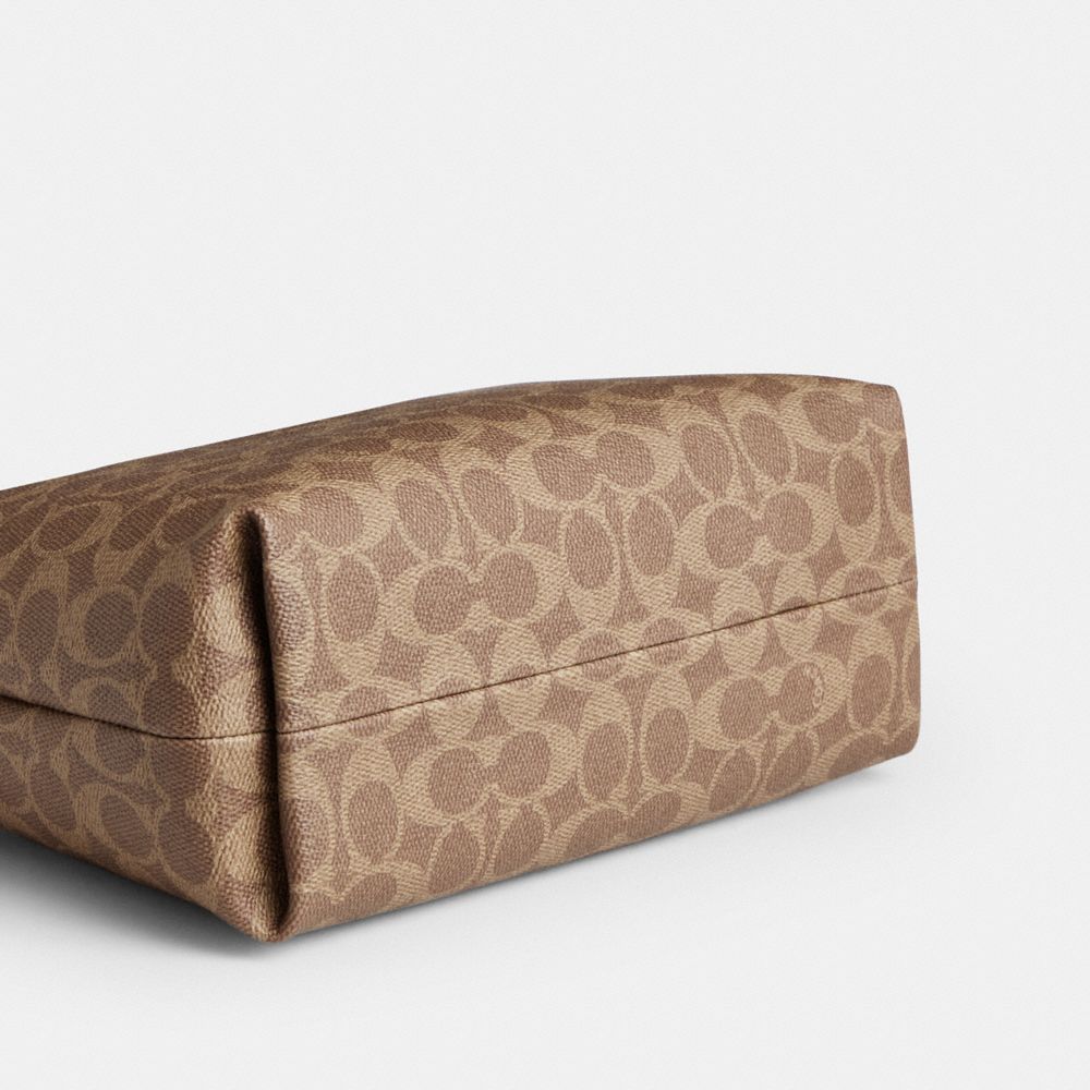 Coach Station Carryall Bag In Signature Canvas Gold Tan Brown