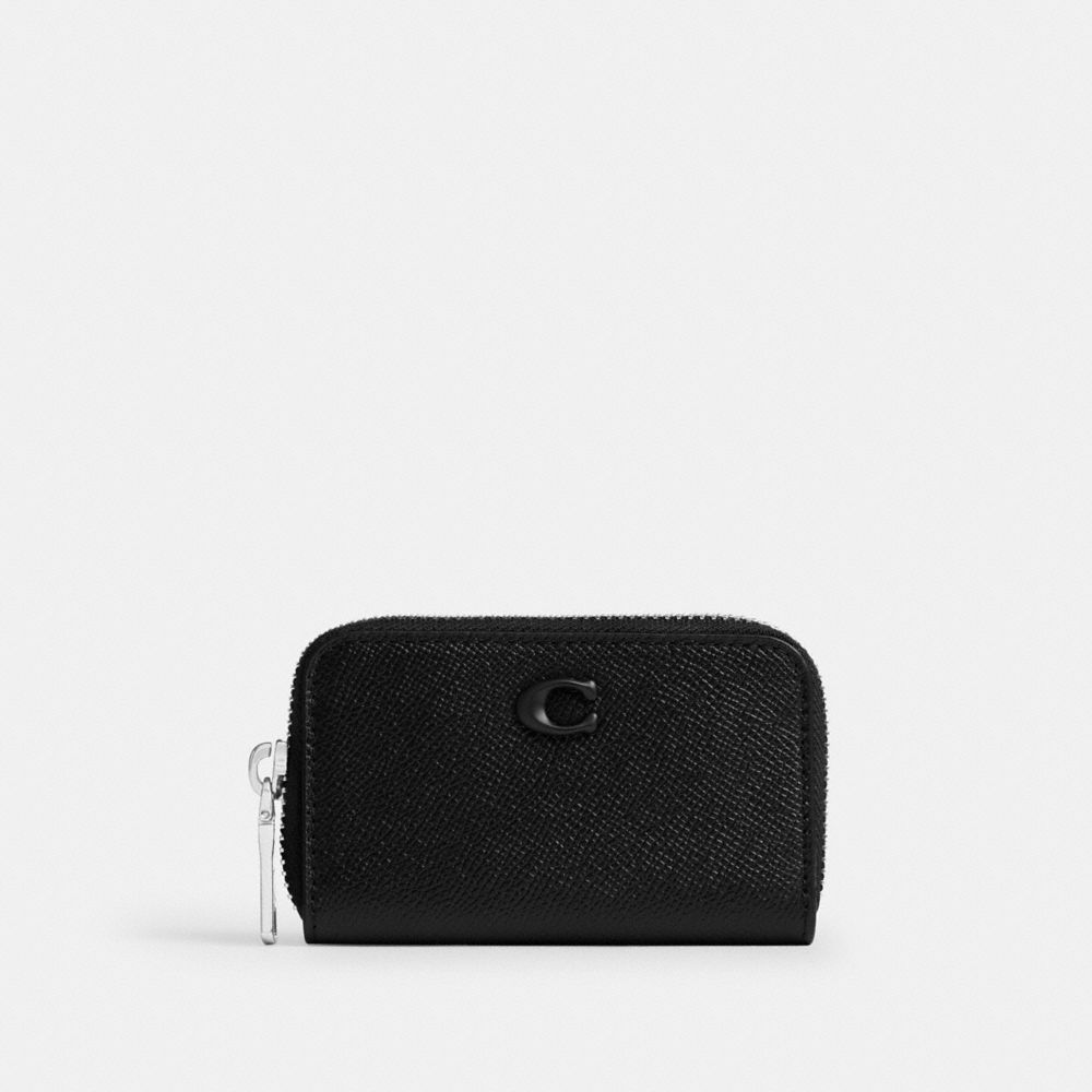 Coach Small Zip Around Card Case Black