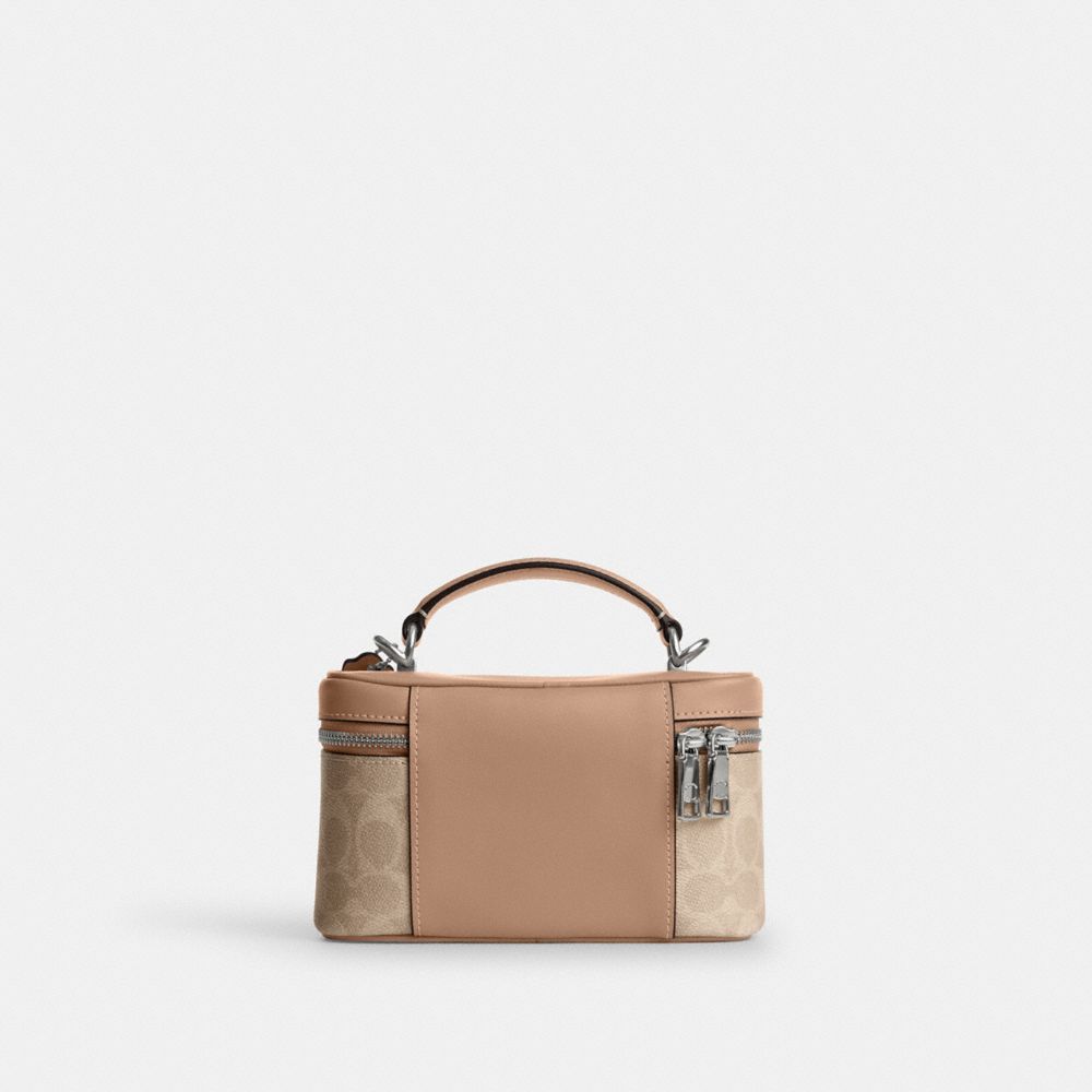 Coach Rainer Crossbody Bag 18 In Signature Canvas Silver Sand Taupe