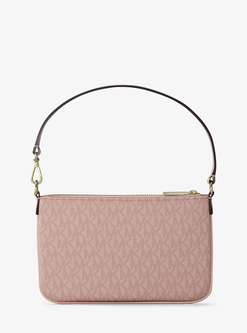 Michael Kors Jet Set Small Signature Logo Convertible Wristlet Powder Blush