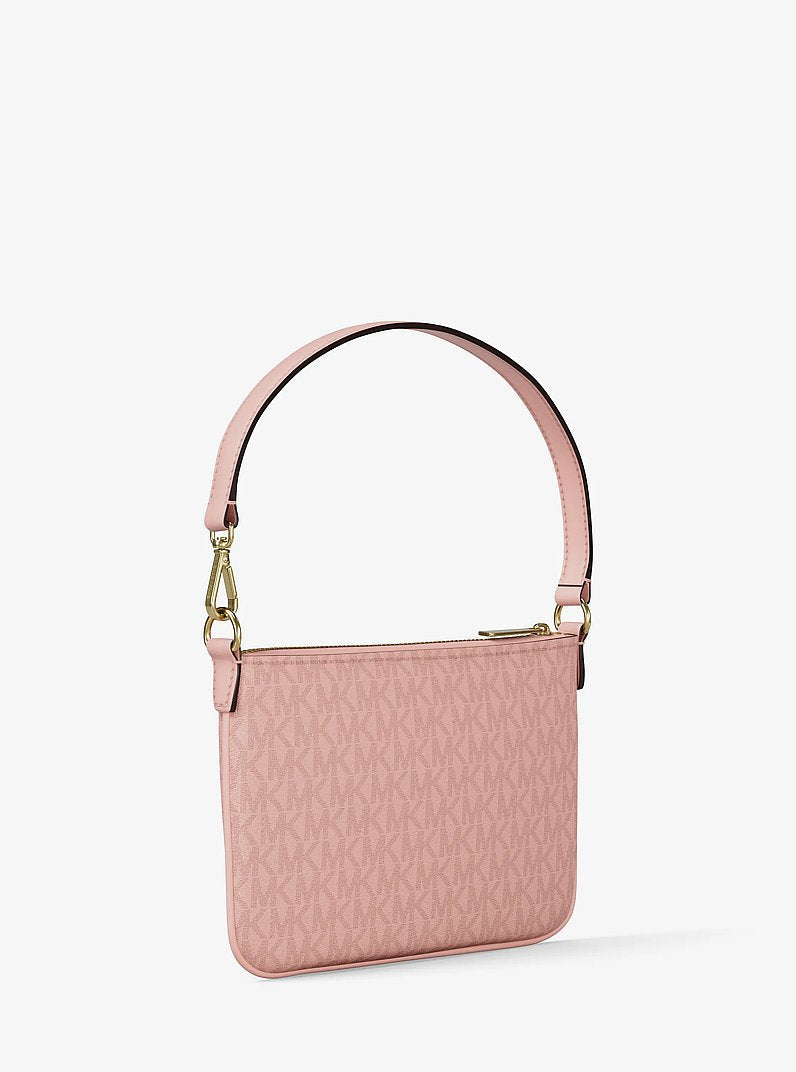 Michael Kors Jet Set Small Signature Logo Convertible Wristlet Powder Blush
