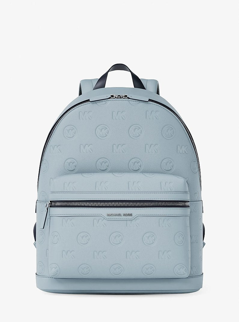 Michael Kors Cooper Medium Logo Debossed Dome Backpack Pale Ocean