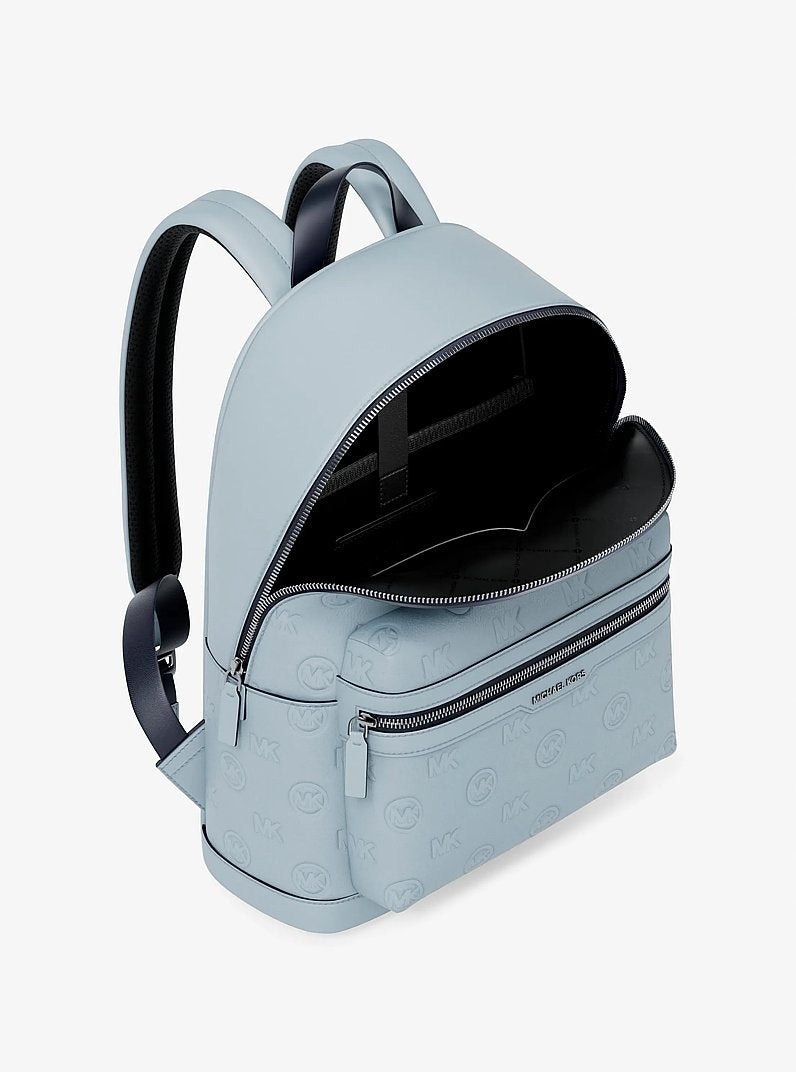 Michael Kors Cooper Medium Logo Debossed Dome Backpack Pale Ocean