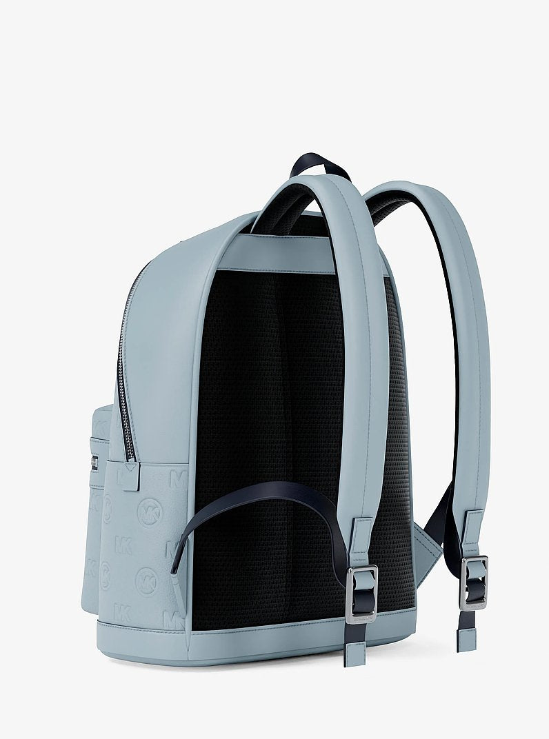 Michael Kors Cooper Medium Logo Debossed Dome Backpack Pale Ocean