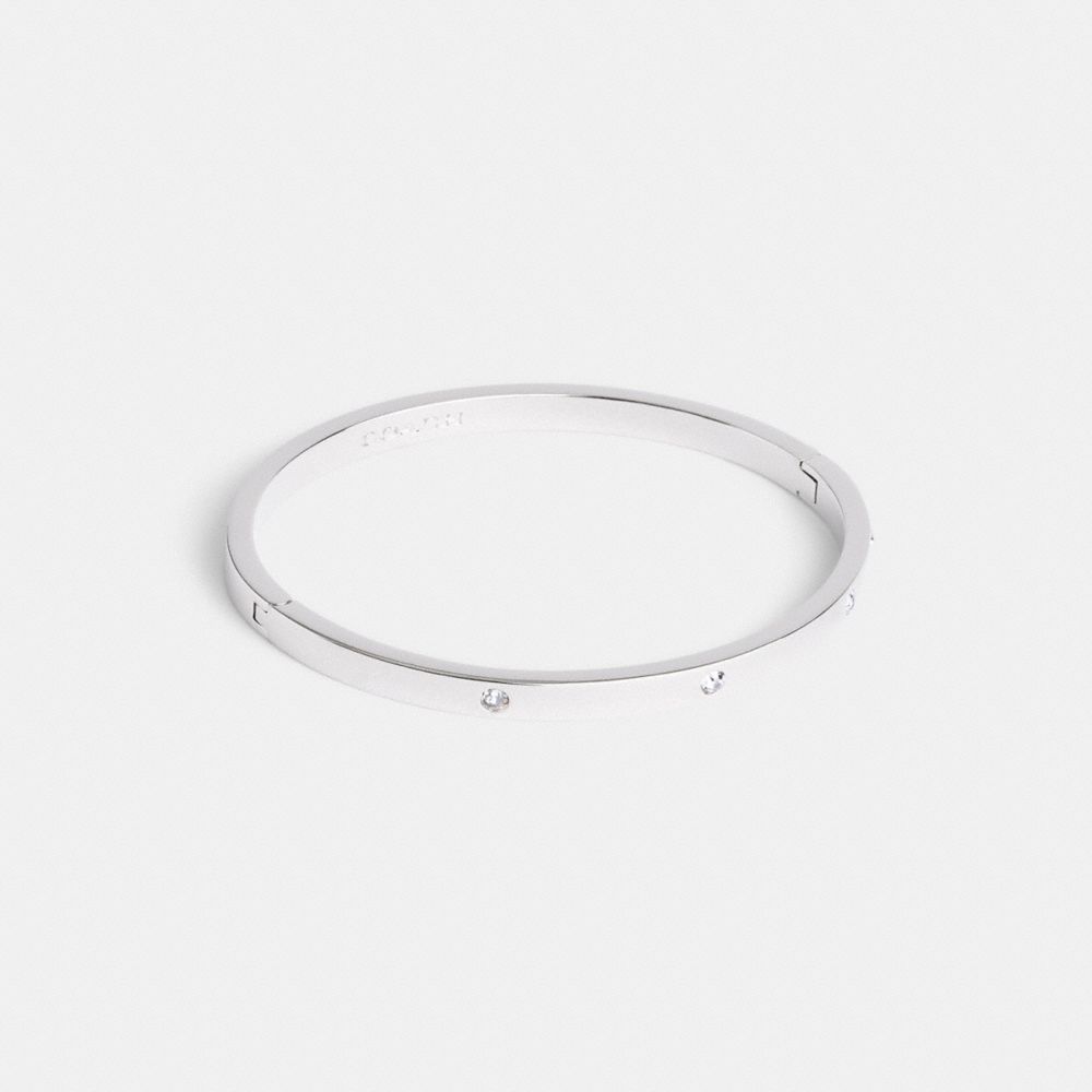 Coach Essential Hinged Bangle Silver