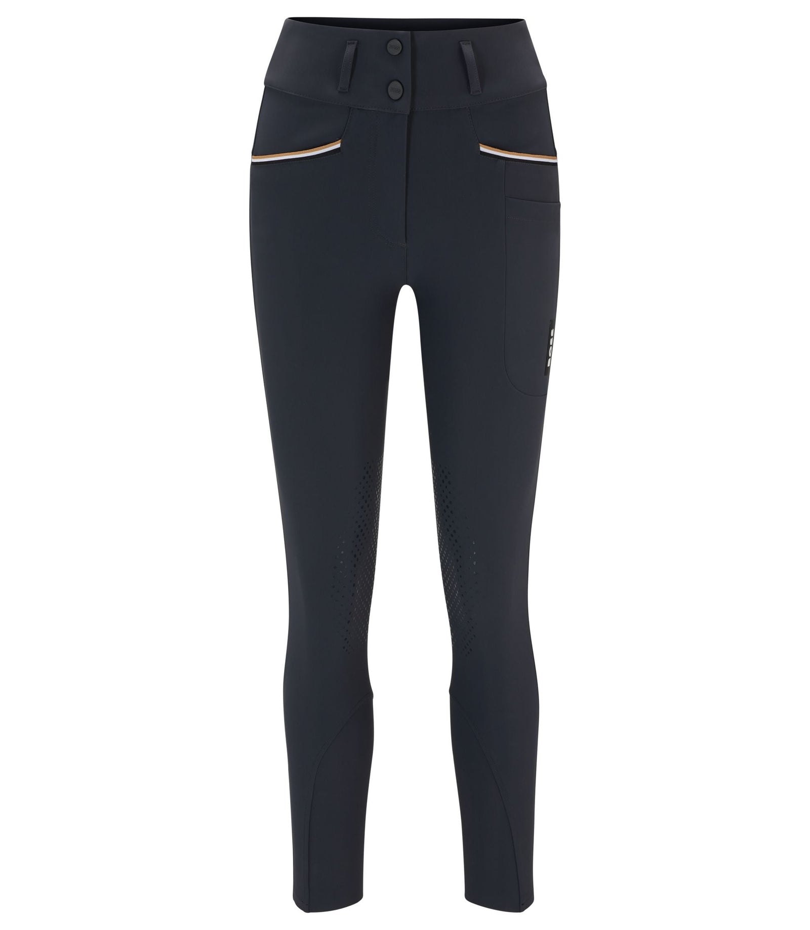 Boss Equestrian Knee Grip Breeches With High Waist Silver Women's