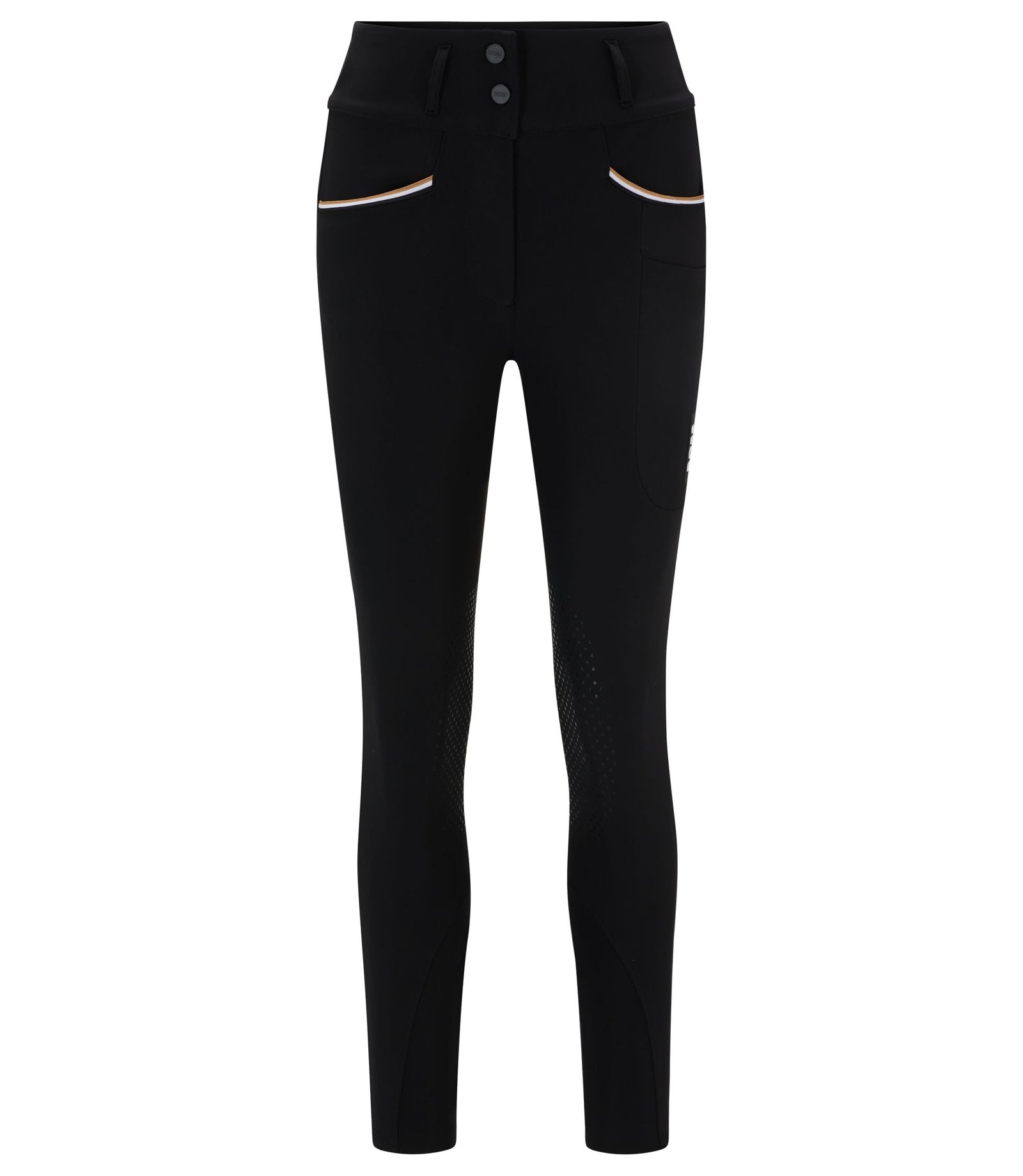 Boss Equestrian Knee Grip Breeches With High Waist Black Women's